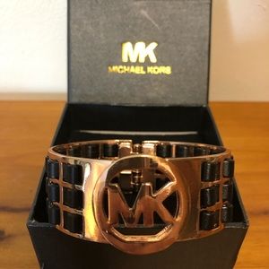Michael Kors Rose Gold & Black Bracelet